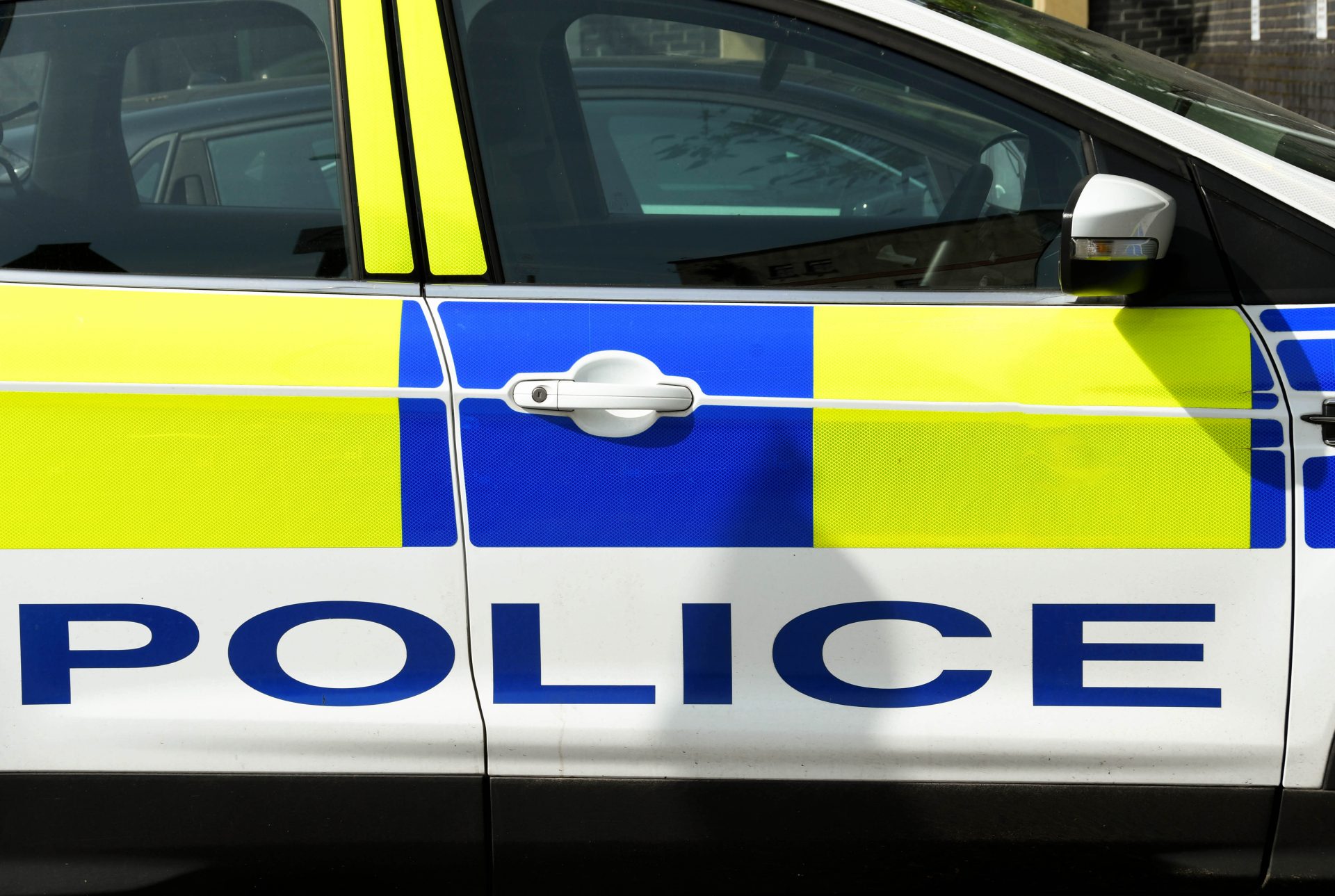 Side view of a police car