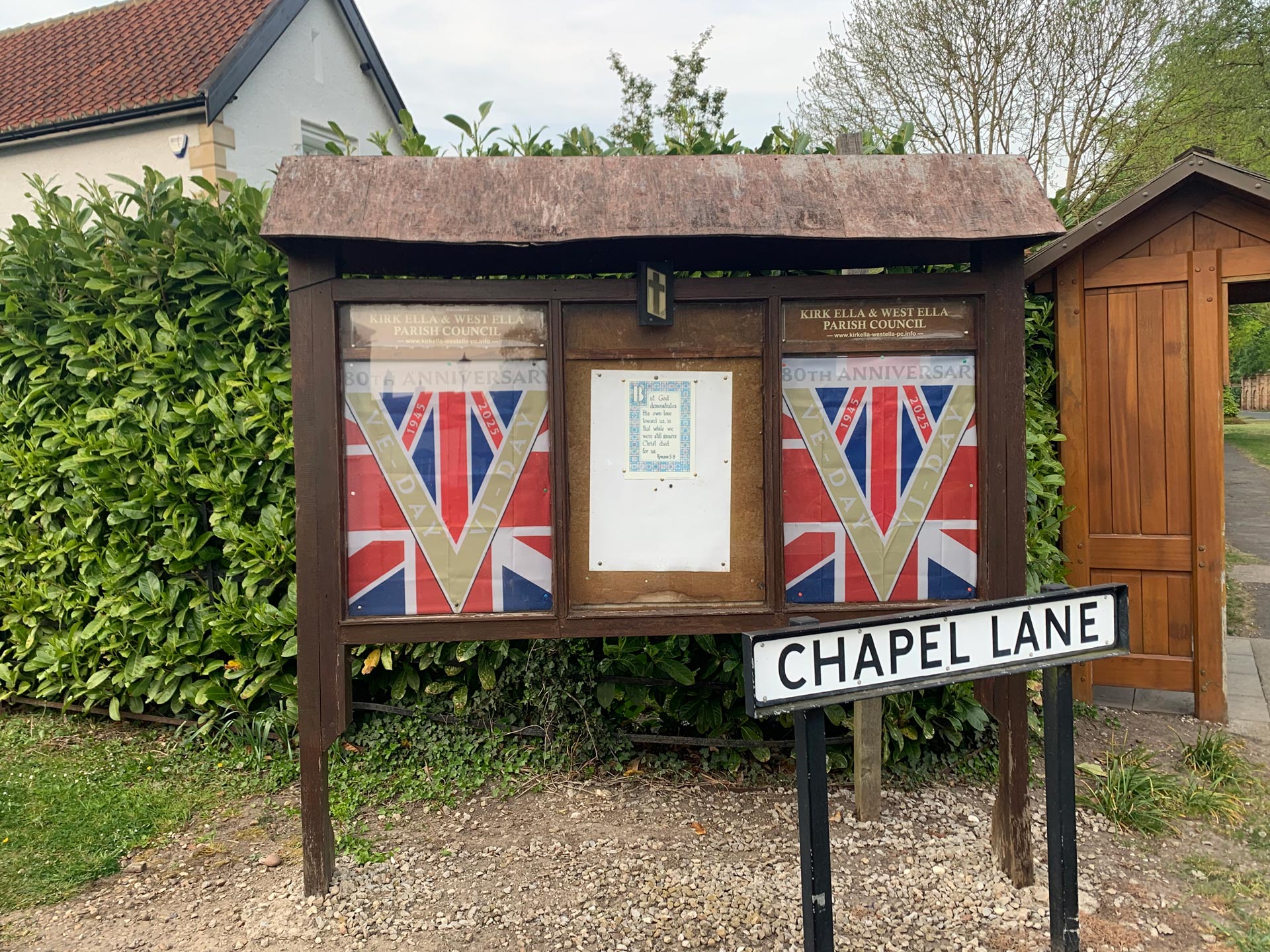 VE and VJ Day flags in Kirk Ella and West Ella